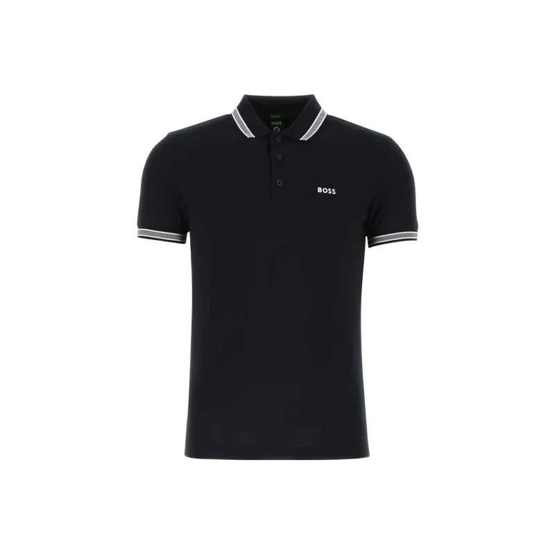 HUGO BOSS Logo Embroidered Short Sleeved Polo Shirt-0