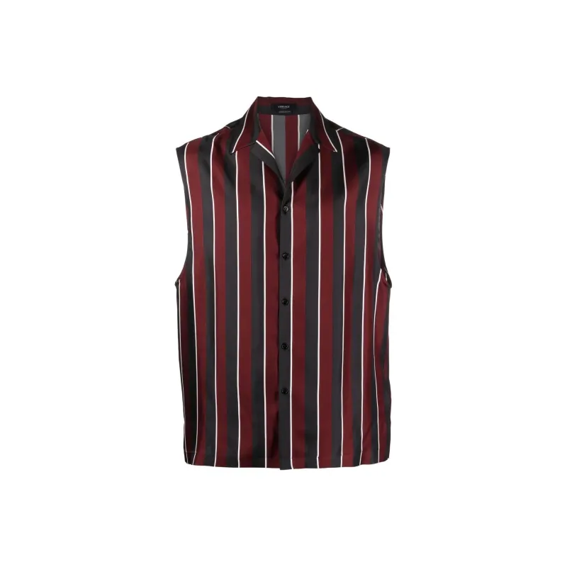VERSACE Sleeveless Striped Tank-0