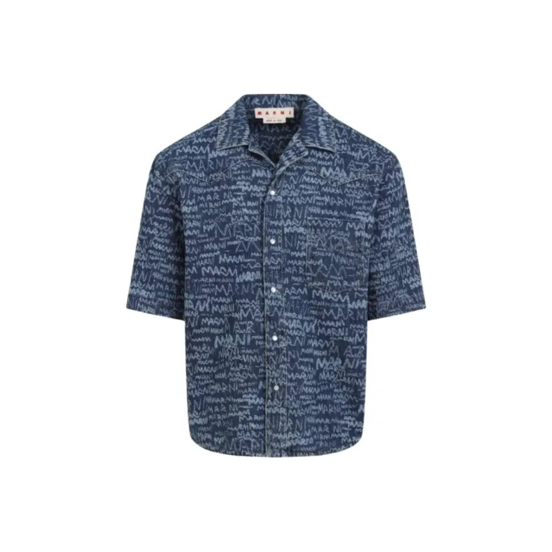 MARNI Pencil Logo Western Shirt-0