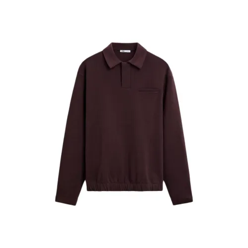 ZARA Polo Shirt Men's Eggplant Purple