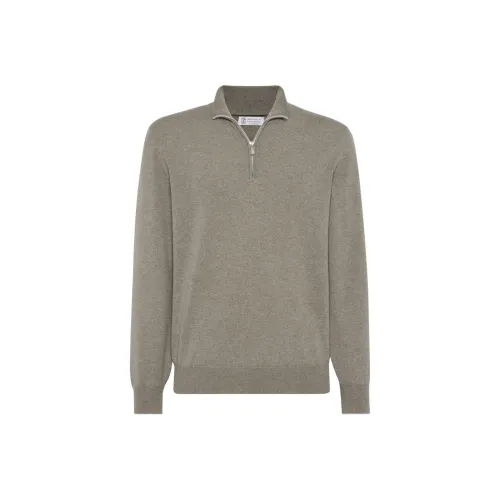 Brunello Cucinelli Funnel Neck Knitted Polo Shirt