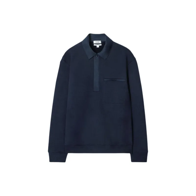 COS Polo Shirts Men Navy Blue-0