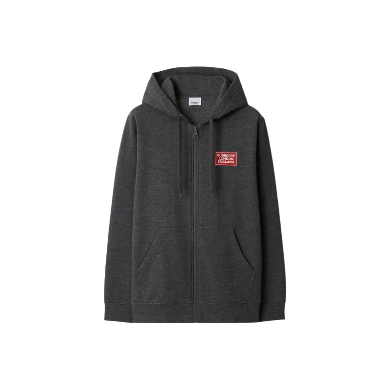 Burberry Hove Logo Print Zip Hoodie-0