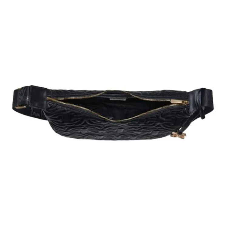 SAM EDELMAN Fabric Shoulder Bag, Crossbody Bag Medium Size Women's Black/Ivory White/Blue-1
