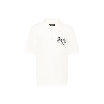 AMIRI Mesh Short Sleeved Polo Shrit