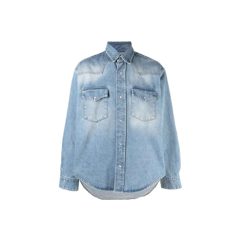 Vetements Shirts Men Light Blue-0