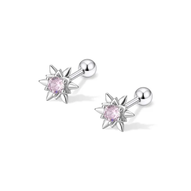 ETAHLOVE S925 Silver Stud Earrings Unisex-20