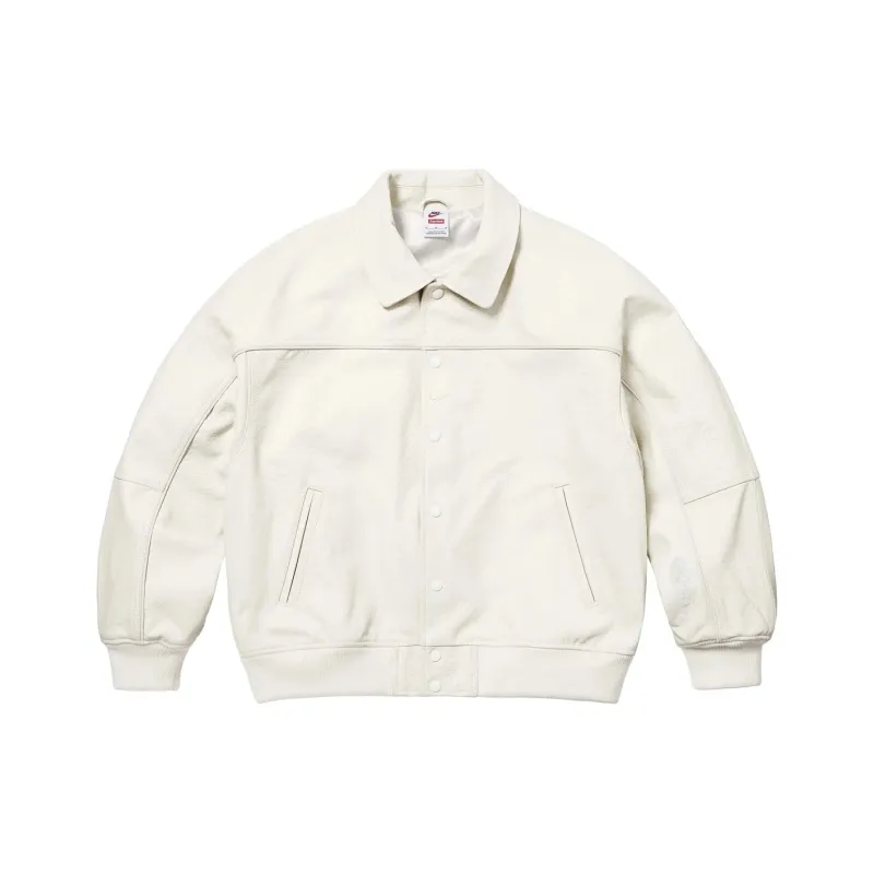 Supreme Nike Leather Varsity Jacket-1