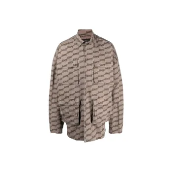 Balenciaga SS22 Shirt Loose Fit Style Men's Brown