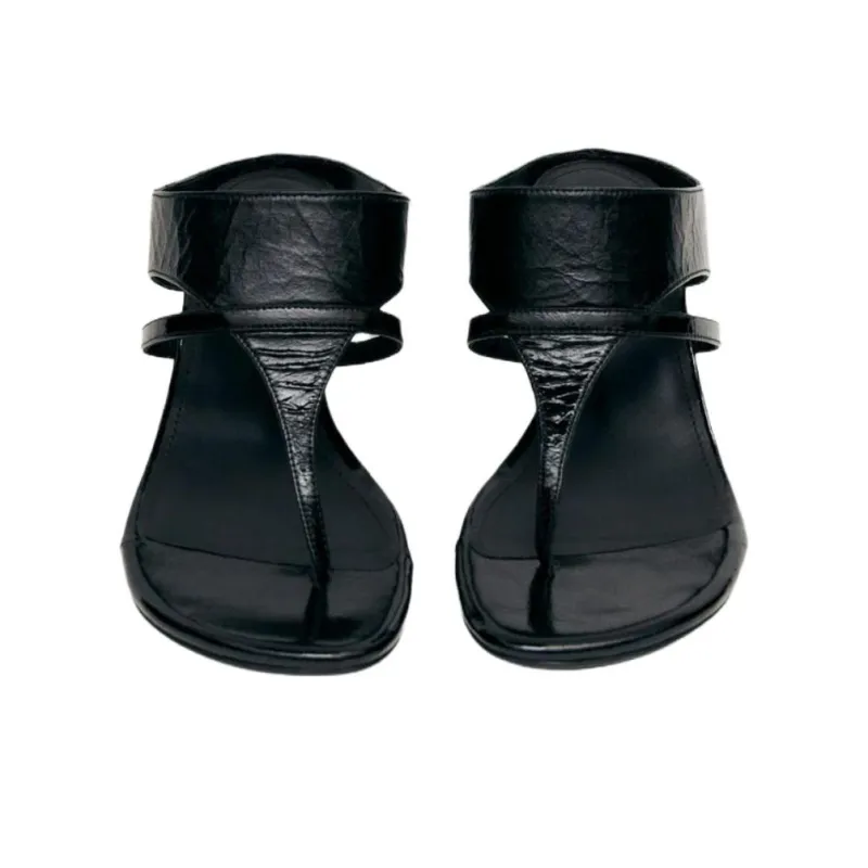 ALOHAS Slip Resistant Flip Flops Women's Black-3