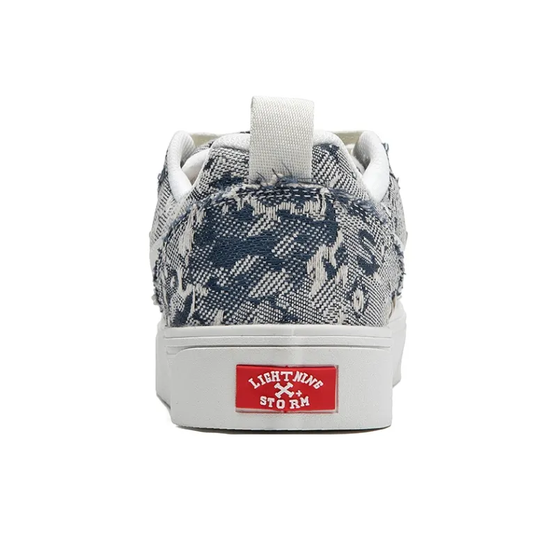 SITULANG Anti Slip Wear Resistant Low Top Skateboard Shoes Unisex Starry Blue-6