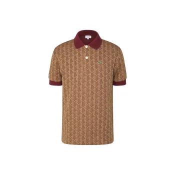 LACOSTE Polo Shirts Men Brown