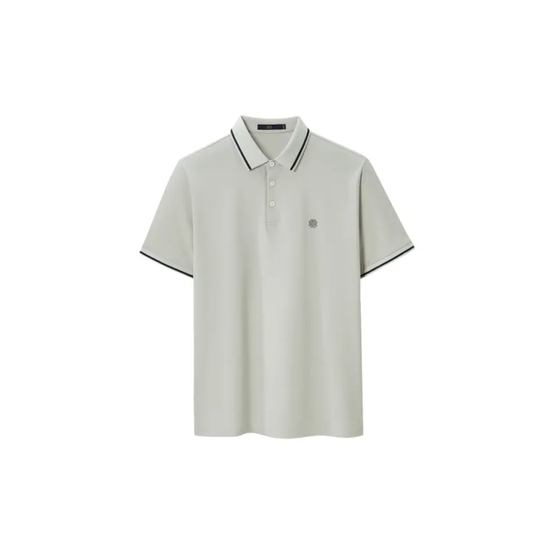 HLA Polo Shirts Men Light Green 8C-0