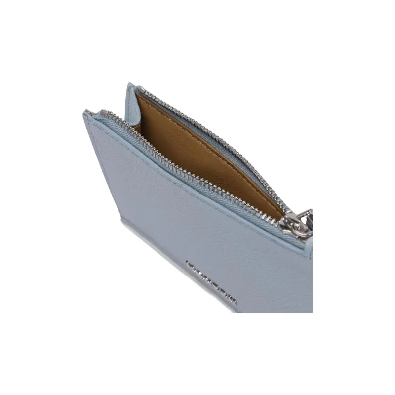 Alexander McQueen Leather Card Holder Women's Light Blue-3