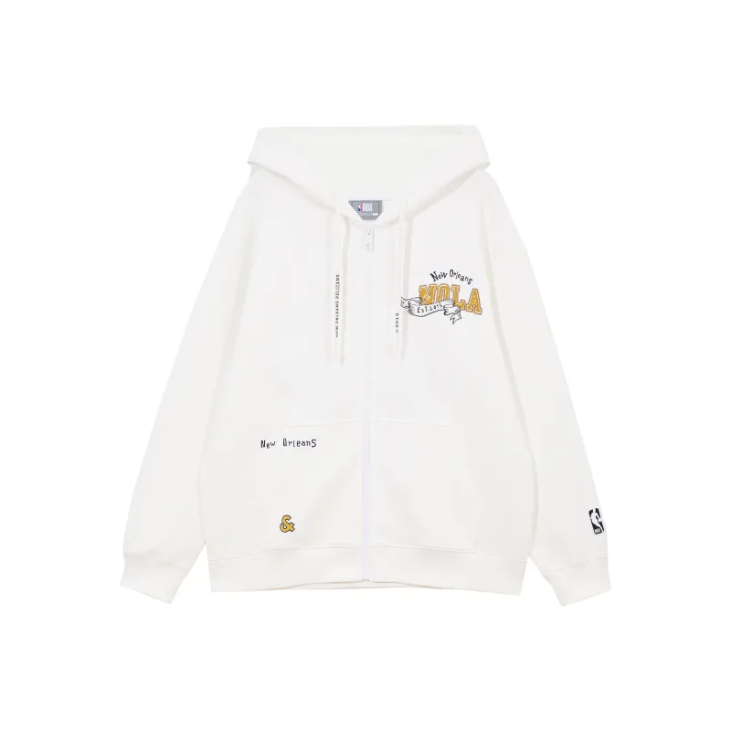JACK JONES· x NBA JACK & JONES NBA Co brand Sweatshirt Unisex Milk White-0