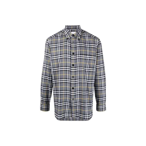 Burberry Check Pattern Cotton Flannel Shirt