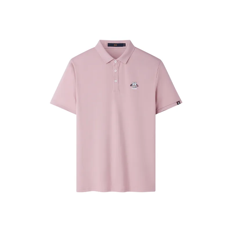 HLA Polo Shirts Men Pink 20-0