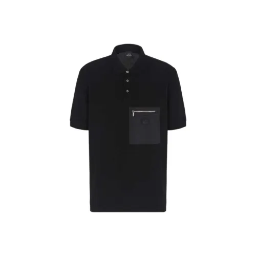 ARMANI EXCHANGEAE FW24 Polo Shirt Men's Black