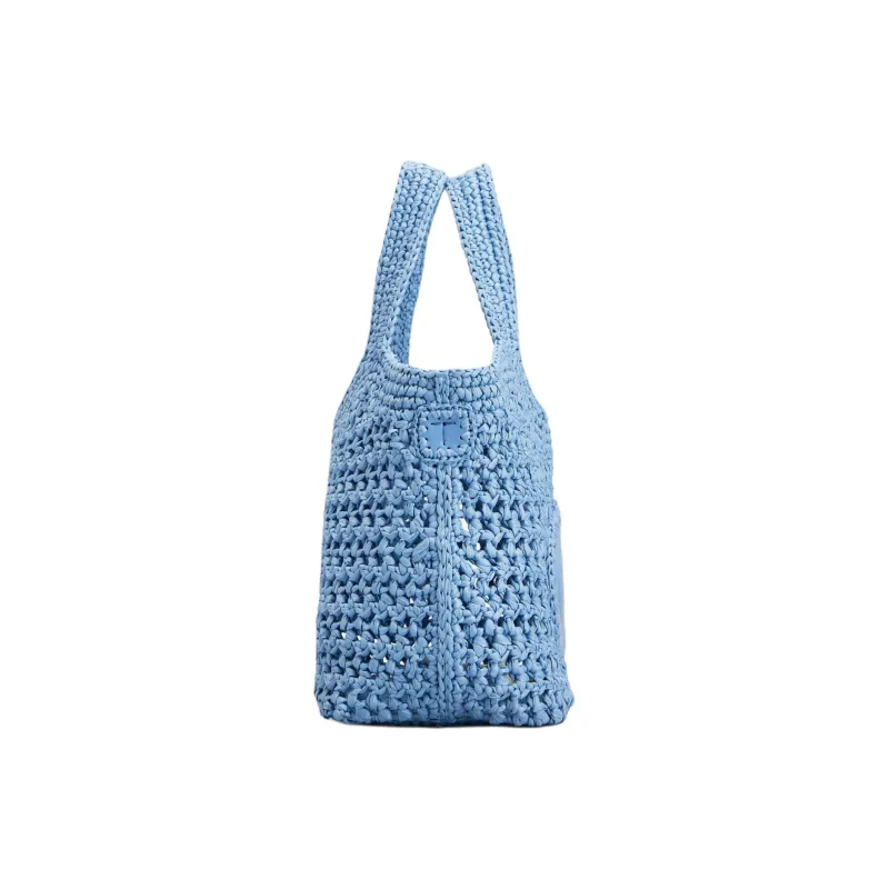 TOD'S Raffia Tote Bag, Shopping Bag, Shoulder Bag, Handbag Mini Women's Light Blue-2