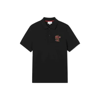 LACOSTE Auspicious Snake New Year Collection Polo Shirts Men 031/Black