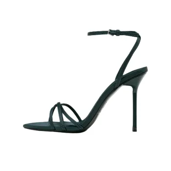 ZARA One Strap Sandals 10.5cm Women's Light Blue