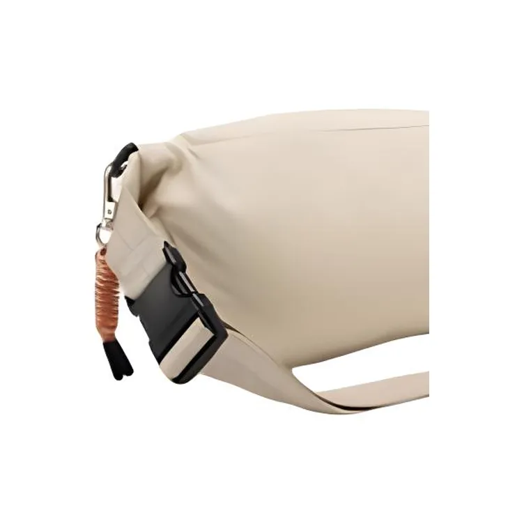 CALVIN KLEIN Fabric One Shoulder Crossbody Fanny Pack Medium Size Men Ecru-3