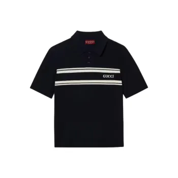 GUCCI Logo jacquard Polo Shirt