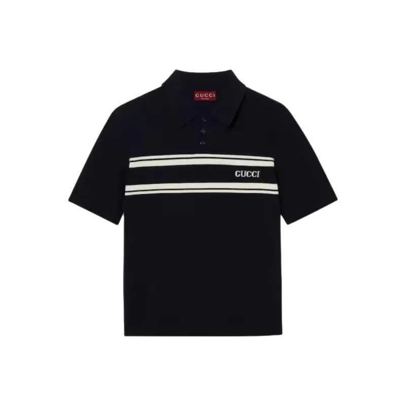 GUCCI Logo jacquard Polo Shirt-0