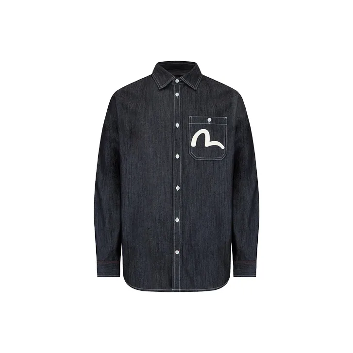 EVISU Shirts Men Denim Blue-0