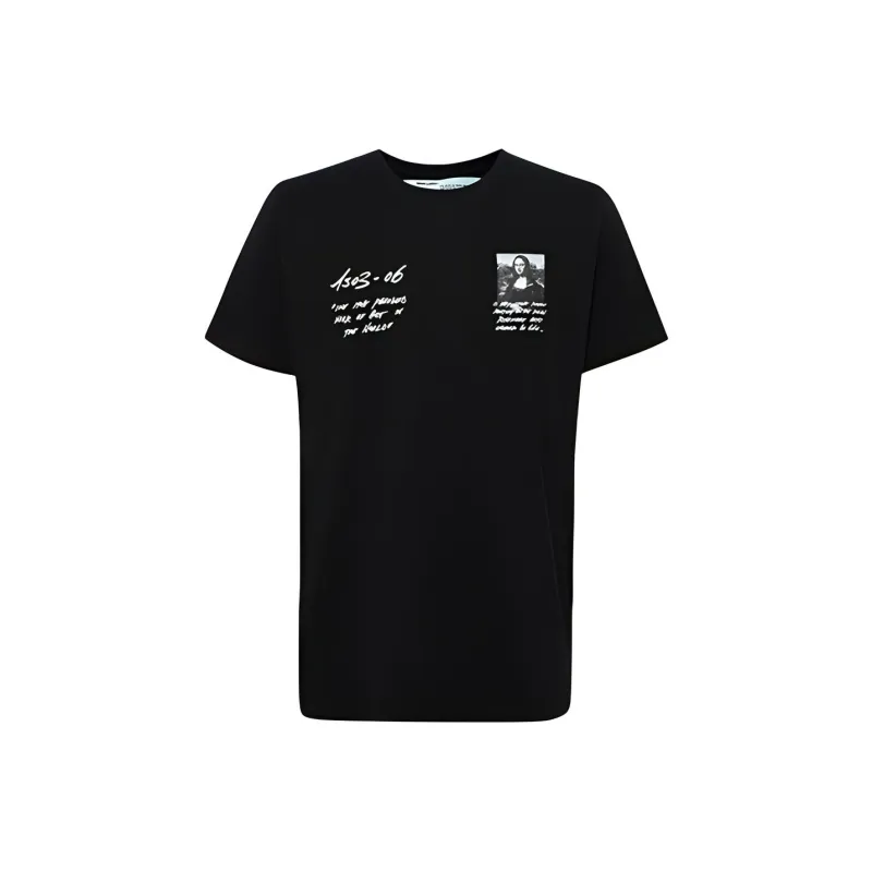OFF WHITE Slim Fit Monalisa Graphic Print T Shirt-1