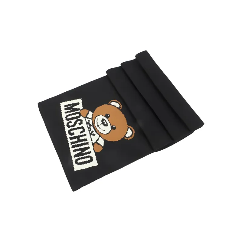 MOSCHINO Knit Scarves Unisex Black-1