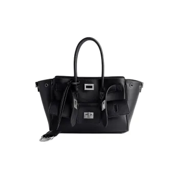 Balenciaga Bel Air Calfskin Tote Bag, Shopping Bag, Shoulder Bag, Crossbody Bag, Handbag Mini Women's Black