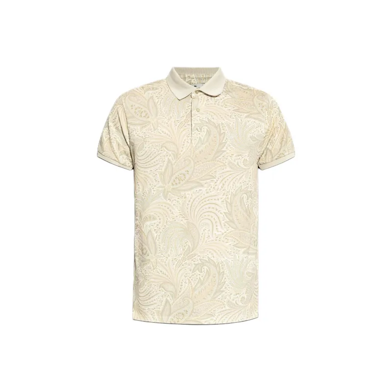 ETRO Paisley Printed Short Sleeved Polo Shirt-0