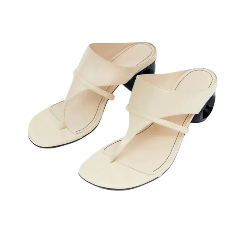 ALOHAS Quiet Flip Flops Women's Ecru-2