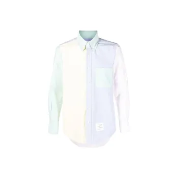 THOM BROWNE Fun Mix Collared Button Up Shirt