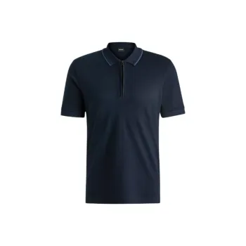HUGO BOSS Zipd dow Collar Polo Shirt