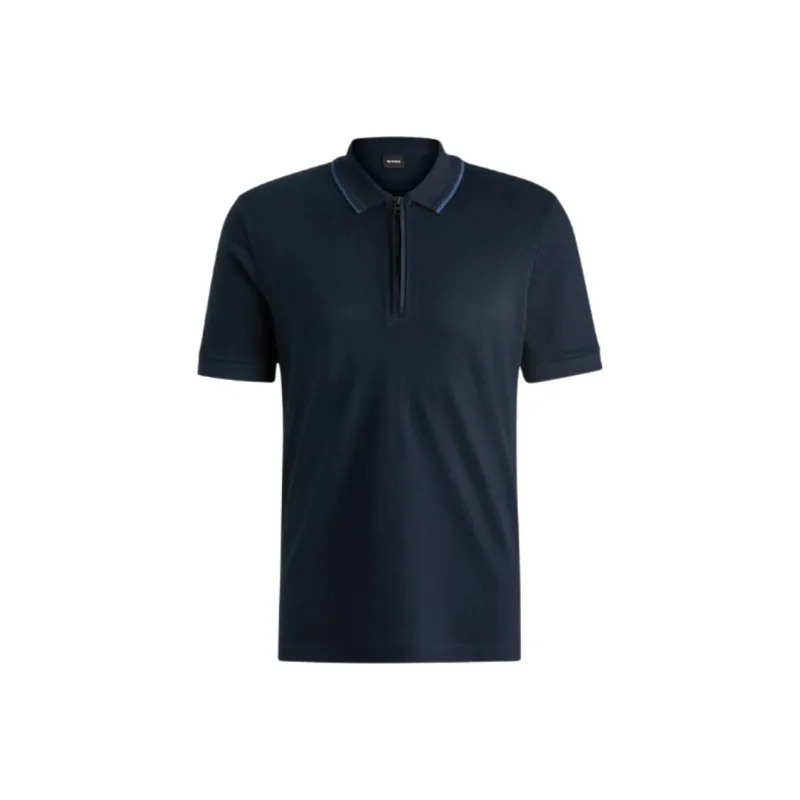 HUGO BOSS Zipd dow Collar Polo Shirt-0