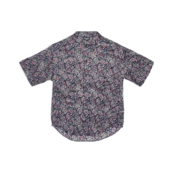 Balenciaga Shirts Men Dark Blue