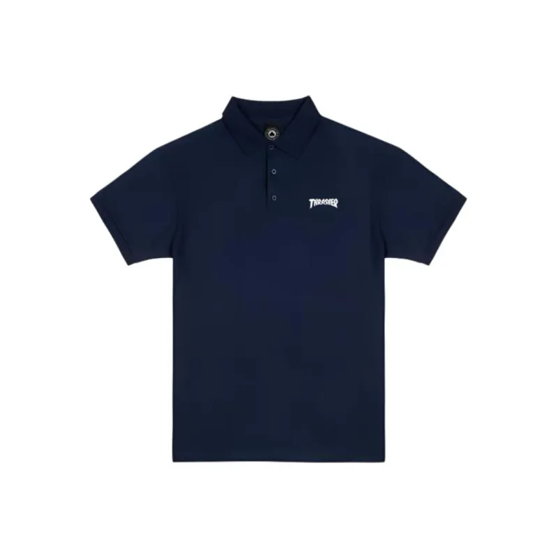 Thrasher FW24 Polo Shirt Unisex Marine Blue-0