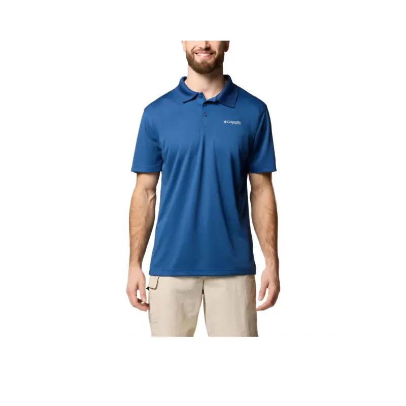 Columbia PFG Solar Stream Polo Shirt Men's Blue-0