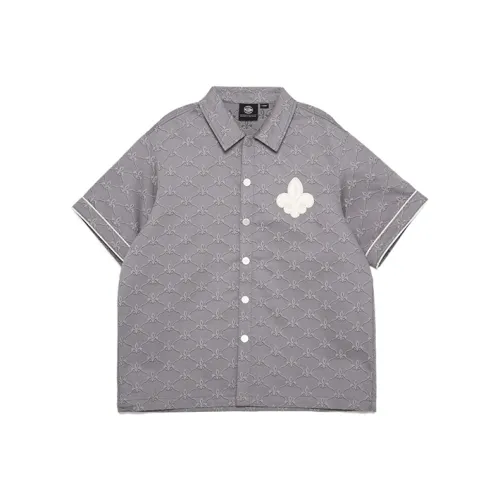 Palladium Shirt Unisex Gray Full-Coverage Iris Flower