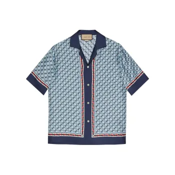 GUCCI 2023 Spring Summer Collection Shirt Men's Light Blue