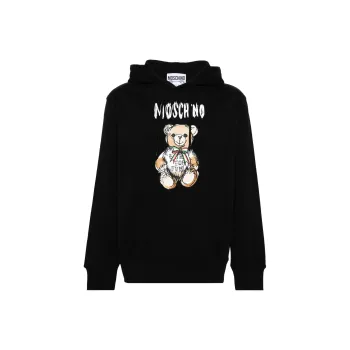 MOSCHINO Teddy Bear Printed Drawstring Hoodie