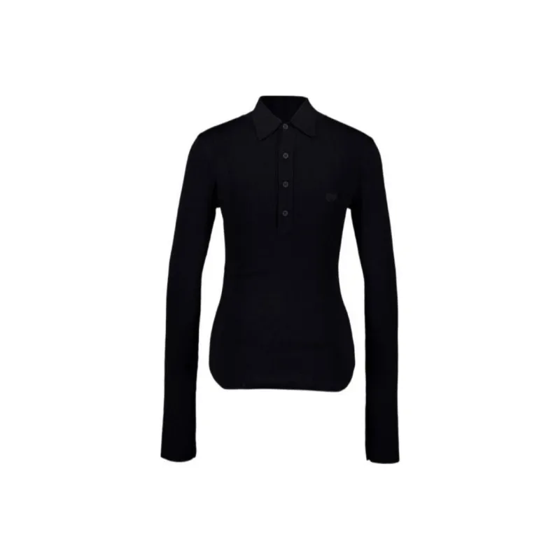Balenciaga Long Sleeved Knit Polo Top-0