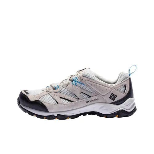 Columbia Anti Slip Wear Resistant Low Top Hiking Shoes Men's White Gray
