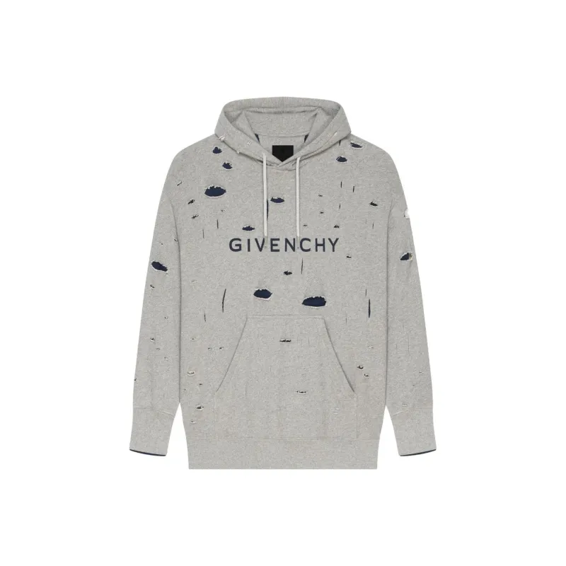 Givenchy Destroyed Fleece Oversized Hoodie-0