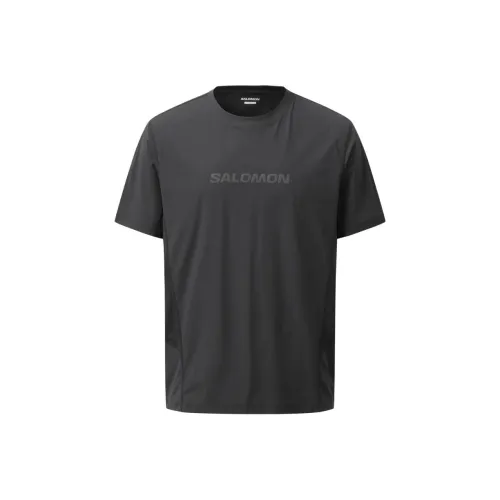 SALOMON T Shirt Men's Black Charcoal