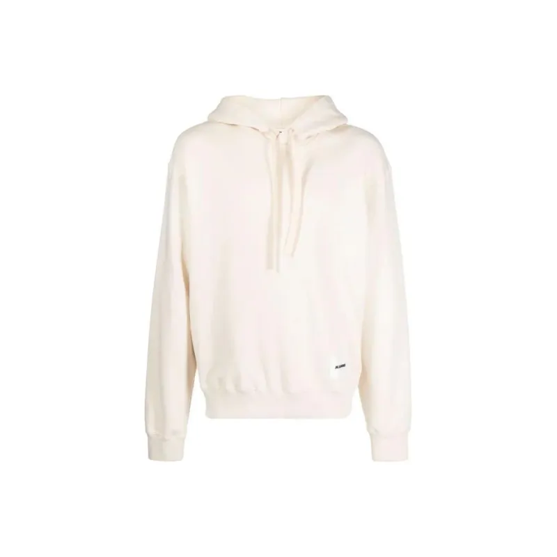 JIL SANDER + Logo Patch Drawstring Hoodie-0