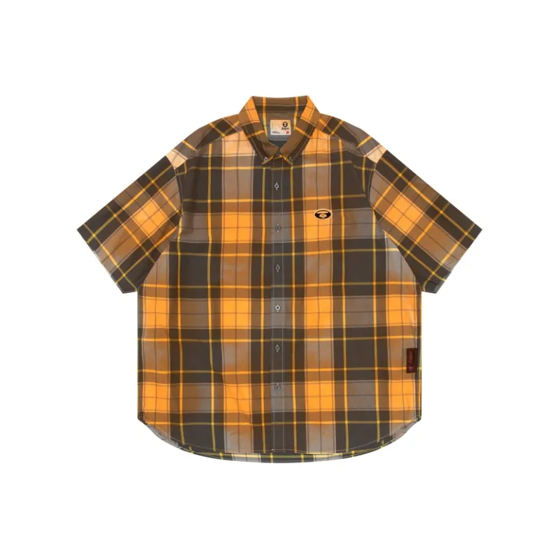 Aape Logo appliqué Plaid Shirt-0