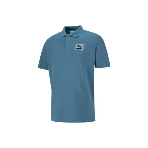 PUMA CLASSICS Polo Shirts Unisex Sea Blue